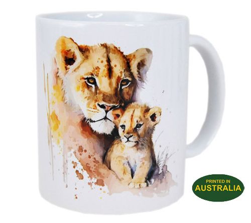 COFFEE MUG - LIONESS & BABY WC
