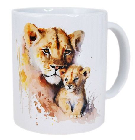 COFFEE MUG - LIONESS & BABY WC