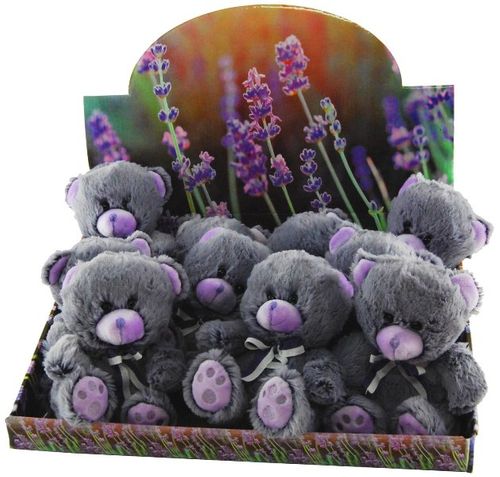 BEAR LAVENDER 12PCS  IN POS 15CM