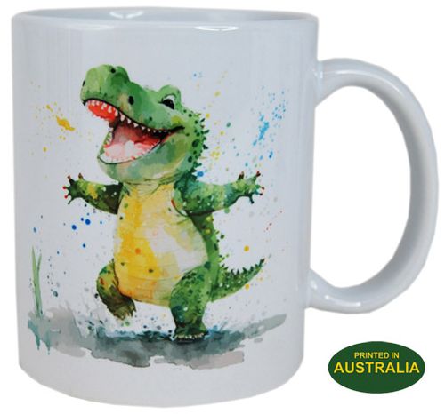 COFFEE MUG - CROCODILE JUMPING WC