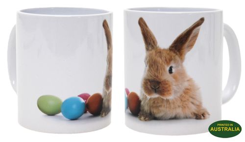 COFFEE MUG - EASTER BUNNY W/EGGS