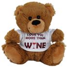 BEAR BRN LOVE MORE THAN WINE SHIRT 18CM