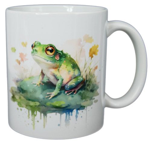 COFFEE MUG - GREEN FROG WC