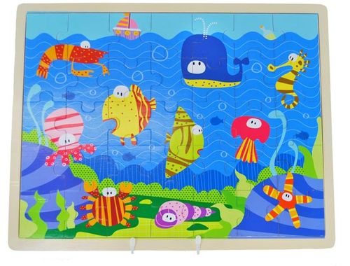 SEA ANIMAL JIGSAW 45X34CM