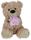 BEAR TILLY W/PINK ROSE BEIGE 24CM