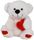 BEAR TUBBY W/HEART - CREAM 19CM