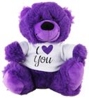 BEAR PURPLE -  I LOVE YOU SHIRT 18CM