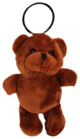 BEAR SM KEYRING  BROWN