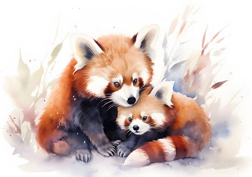 COASTER - RED PANDA & BABY WC