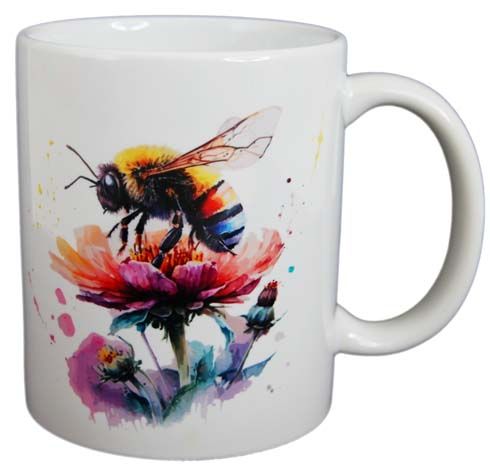 COFFEE MUG - BUMBLE BEE IN FLOWER WC