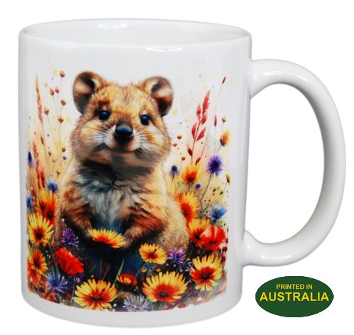 COFFEE MUG - QUOKKA IN FLOWERS WC