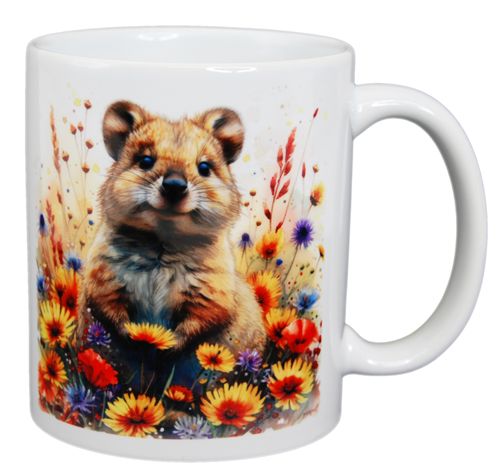 COFFEE MUG - QUOKKA IN FLOWERS WC