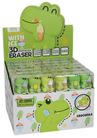 ERASER CROCODILE (3PACK) - 24PC DISPLAY