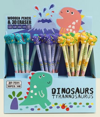 PENCIL DINOSAUR - 36PC DISPLAY