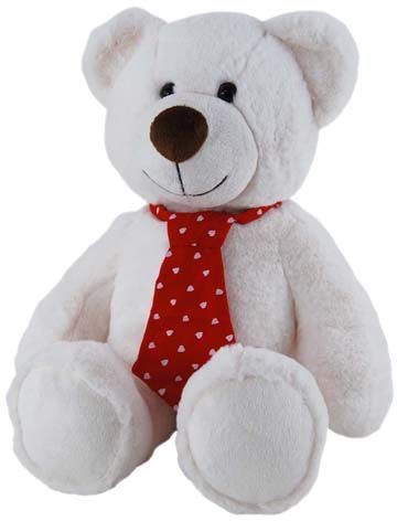 BEAR GORDY W NECKTIE CREAM 40CM #SP