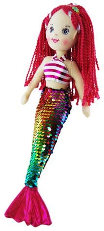 MERMAID ELLIE MULTI SEQUIN 35CM - LOW
