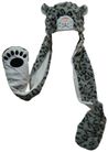 PLUSH HAT WITH PAWS - SNOW LEOPARD - JUL