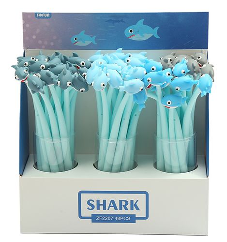 SILICONE PEN SHARK - 48PC DISPLAY