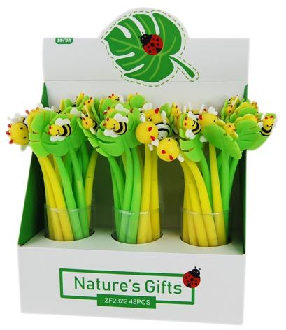 SILICONE PEN BEE - 48PC DISPLAY
