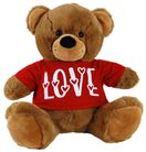 BEAR BRN - LOVE RED SHIRT 40CM