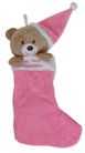 MERRY CHRISTMAS STOCKING - PINK 30CM