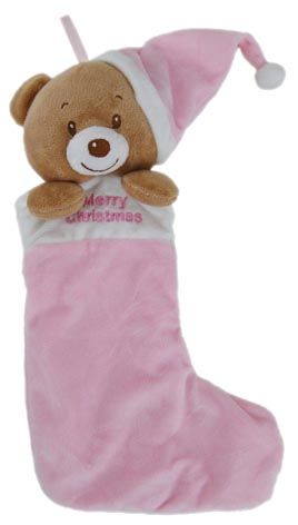 MERRY CHRISTMAS STOCKING - PINK 30CM