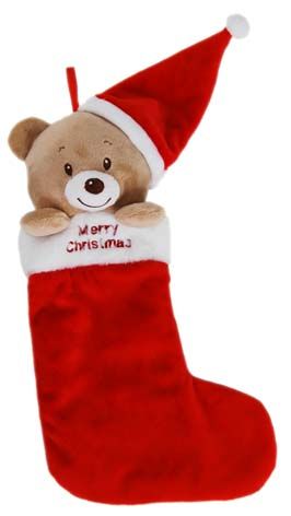 MERRY CHRISTMAS STOCKING - RED 30CM