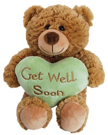 GET WELL SOON BERTIE BEAR GREEN