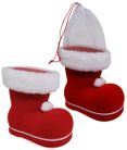 CHRISTMAS BOOT RED FLOCKED