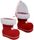 CHRISTMAS BOOT RED FLOCKED