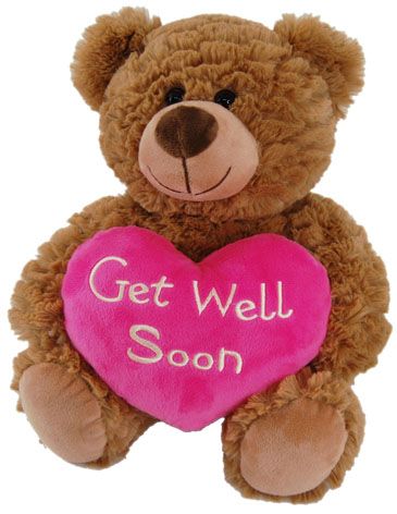 GET WELL SOON BERTIE BEAR PINK