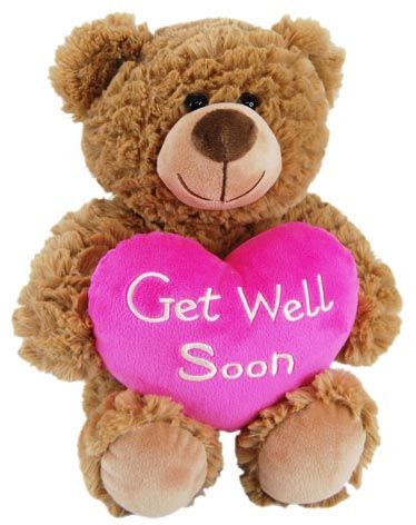 GET WELL SOON BERTIE BEAR PINK