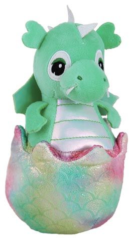 DRAGON IN EGG - GREEN 21CM