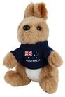 SITTING KANGAROO W/ AUSTRALIA SHIRT 14CM