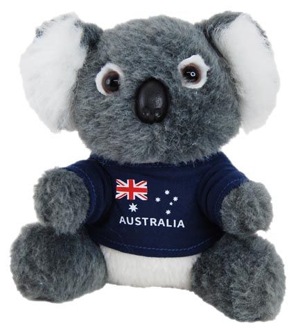 SITTING KOALA WITH AUSTRALIA SHIRT 14CM