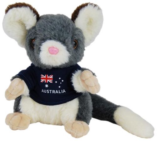 SITTING POSSUM WITH AUSTRALIA SHIRT 14CM