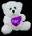 BEAR W PURPLE HEART 10CM - NO SWING TAG