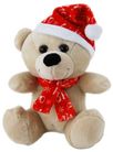 CHRISTMAS BEAR HO HO HO HAT 15CM -