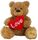 BEAR TILLY WITH RED HEART BROWN 50CM