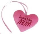 PINK MUM HEART WITH RIBBON 8CM