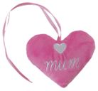 PINK MUM HEART WITH RIBBON 12CM