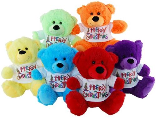 BEAR MERRY CHRISTMAS SHIRT 23CM