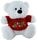 BEAR WHITE MERRY XMAS BLOCK RD SHRT 23CM