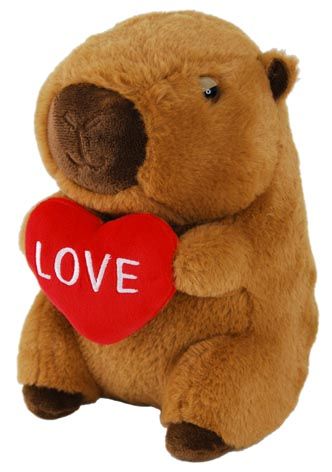 CAPYBARA WITH LOVE HEART 23CM (22/12)