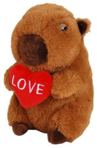 CAPYPBARA W/HEART 16CM (15/12)