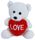 LITTLE BEAR WITH HEART CREAM 15CM