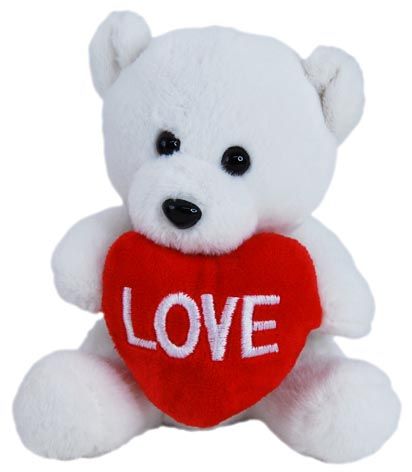 LITTLE BEAR WITH HEART CREAM 15CM
