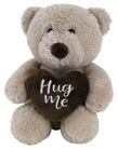 BROWN BEAR WITH HUG ME HEART 25CM