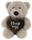 BROWN BEAR WITH HUG ME HEART 25CM