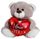 OLLIE BEAR WITH HEART BROWN 20CM